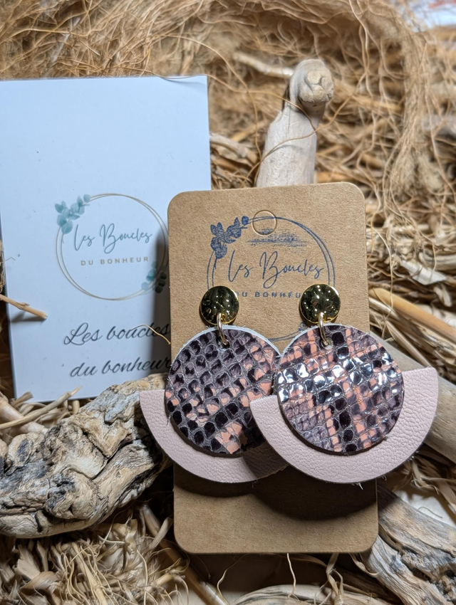 Boucles d'oreilles Dona rose do145