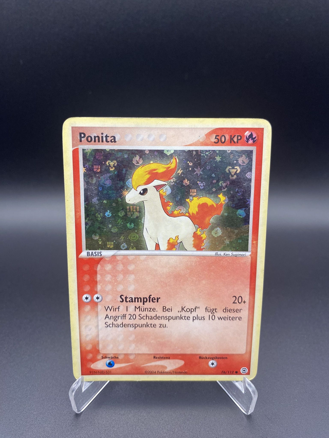 Ponita (76/112) EX Feuerrot & Blattgrün - Good - DE - Reverse Holo