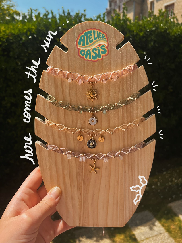 Collier chocker en micro-macramé