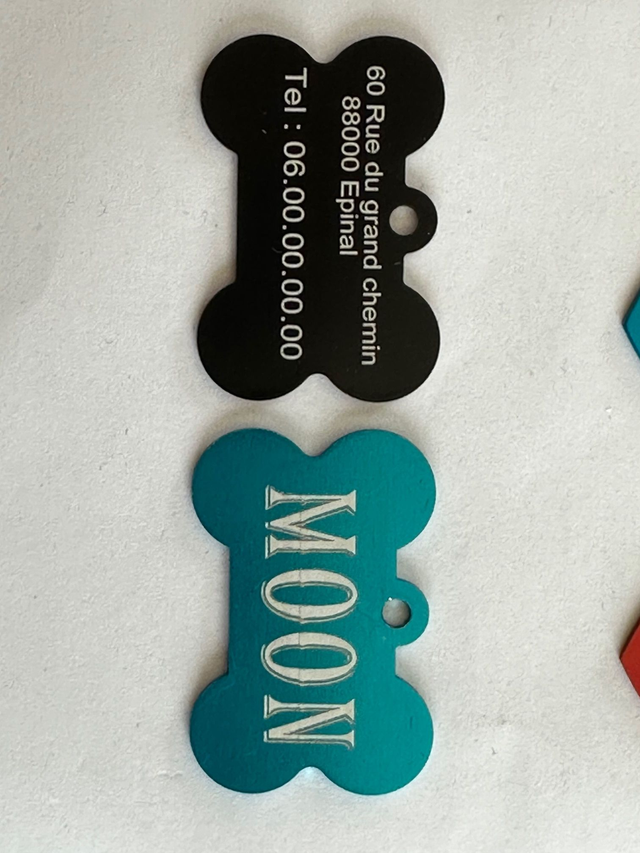 Medaille animaux en forme d'os 