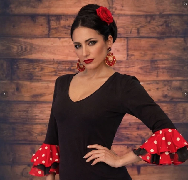 410 Taille M Top Flamenco Bohème 