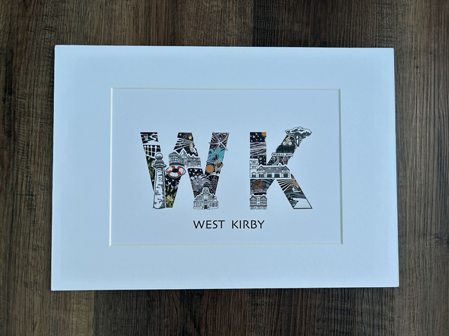 West Kirby themed A4 print (A3 with white mount)