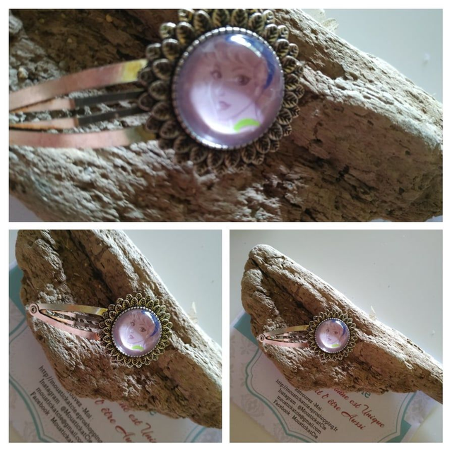 Pince à cheveux cabochon, barrette, été, cabochon