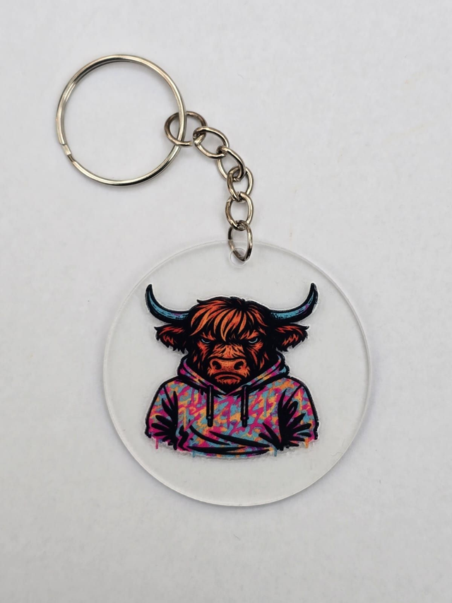 COW WITH ATTITUDE KEYRING - ADROIT CREATIONS
