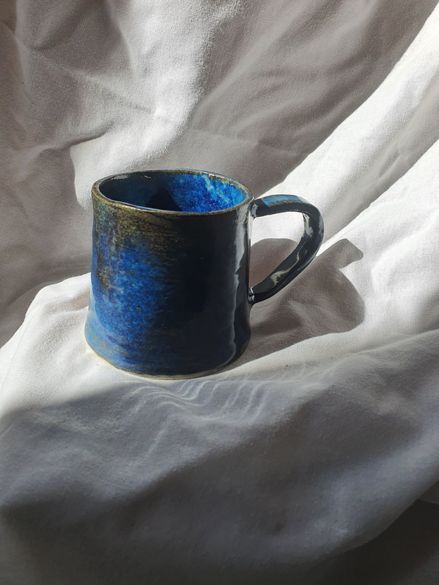 Larger Chun blue ceramic mug