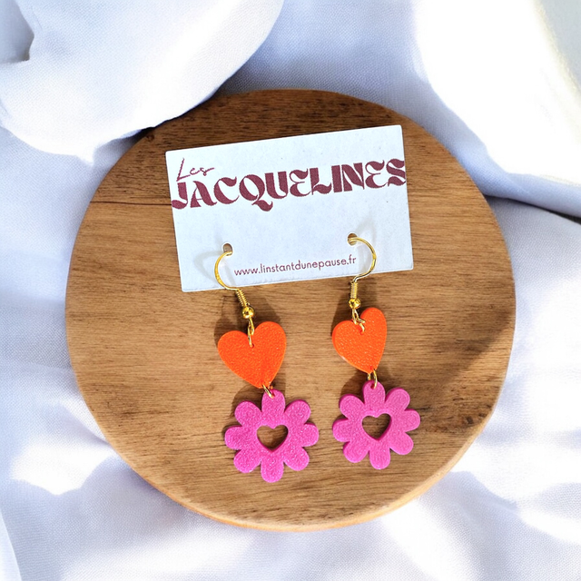 Boucles d’oreilles &quot;Fleur Vitaminée&quot;