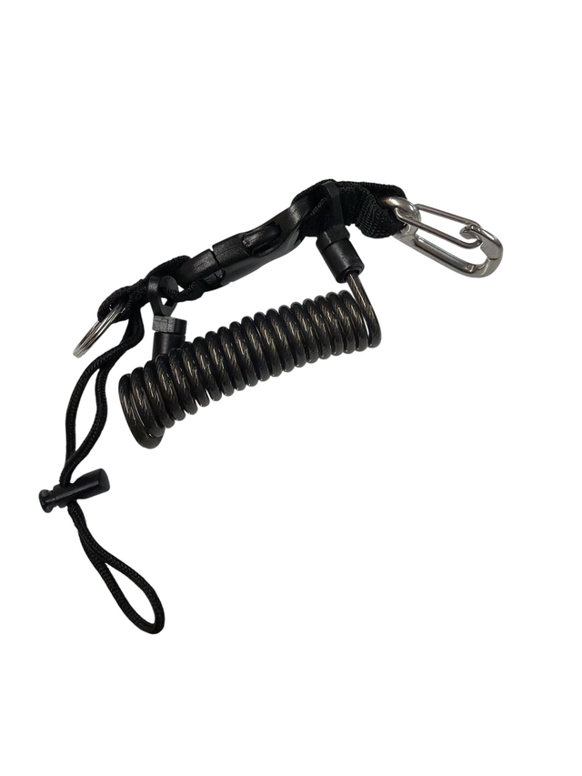 Bestdivers clip avec spirale et cordon métal