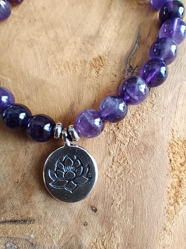 Bracelet Améthyste - 8 mm