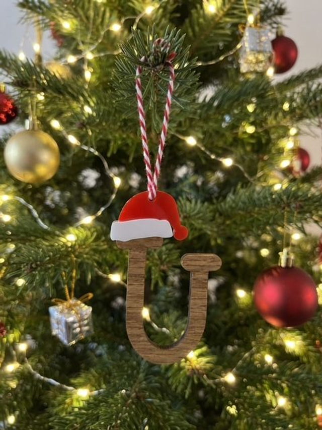 Personalised Wooden Christmas Tree Letter Ornaments
