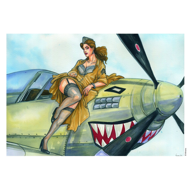 Ex-libris Pin-Up Winona (1) A4 signé et limité à 200 ex
