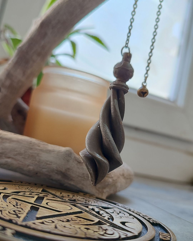 Pendule Divinatoire et de Radiesthésie Spirale - Création Artisanale Française