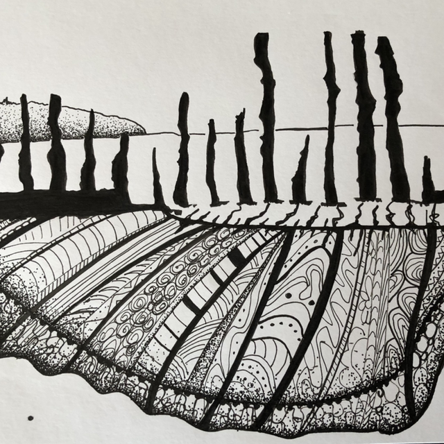 rivages - 21 x 30 cm - encadrement 