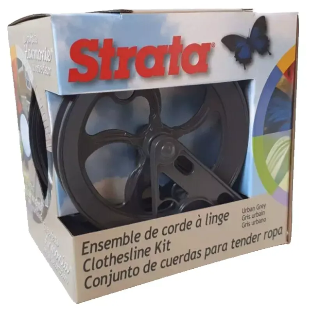 Strata Harmony Pulley Washing Line Kit - Urban Grey