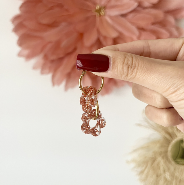 Boucles d’oreilles Aby n°4 - Rosées