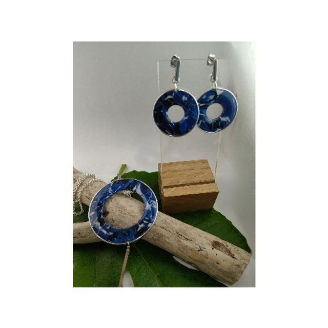 Faux lapise-lazuli rond