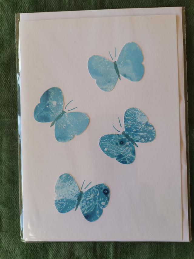 Blue butterfly card