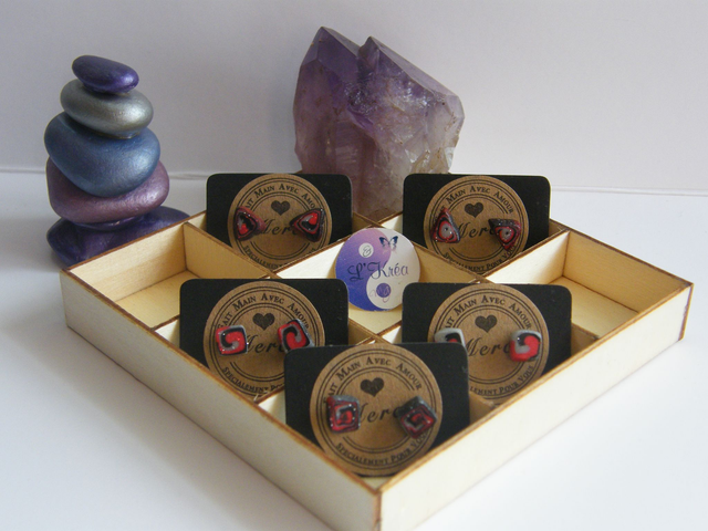 Perles Noir/Rouge/Gris