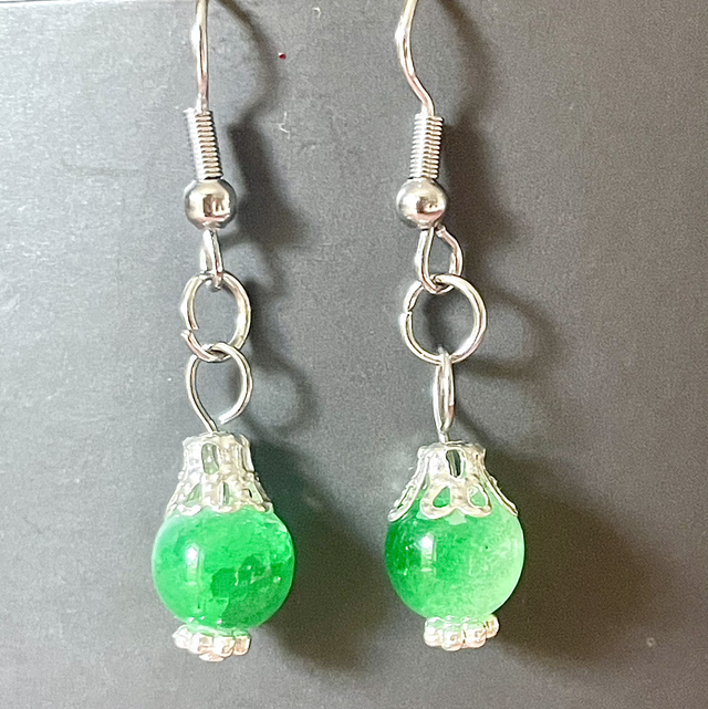 BO14 - Boucles d’oreilles perle verre