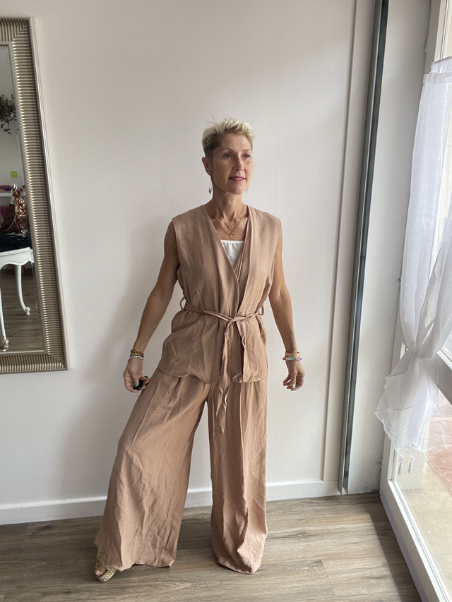 Ensemble camel clair