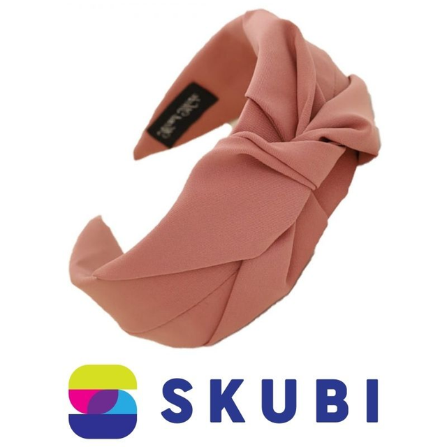 Čelenka do vlasů látková s uzlem Caroline tmavě růžová - O405WZ3