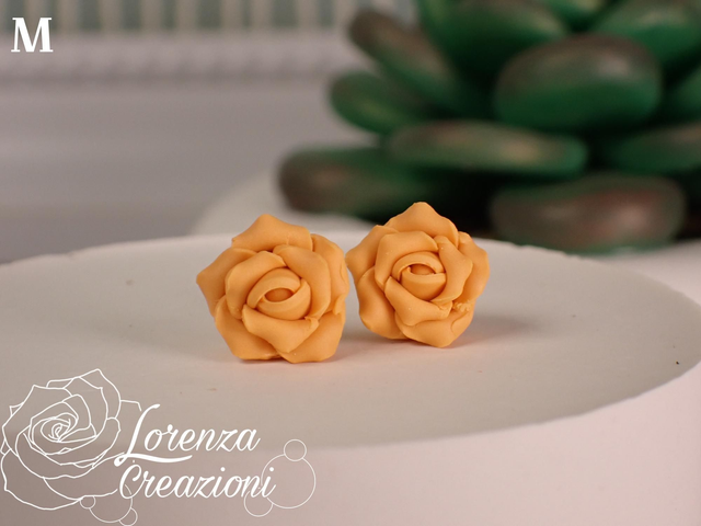 Orecchini a lobo rose papaya sorbet