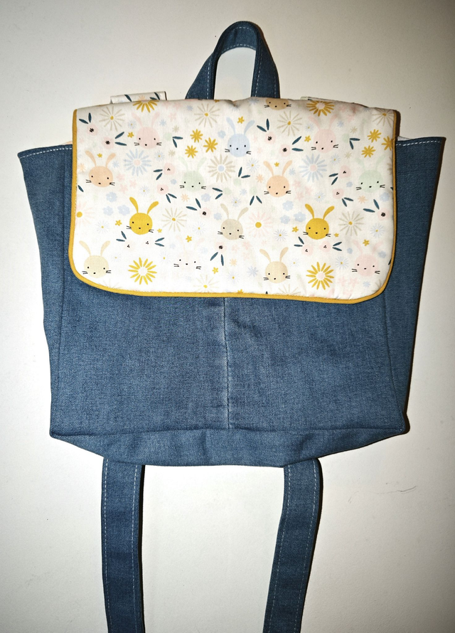 Sac à dos Lapins en jean 