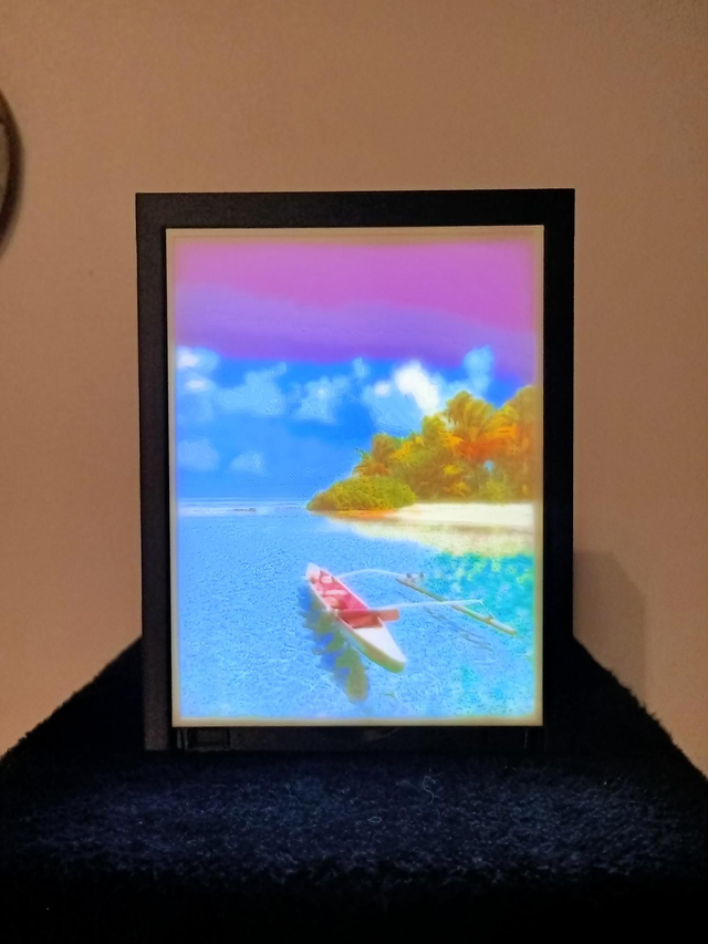 Lampe Lithophanie Douceur de Polynésie