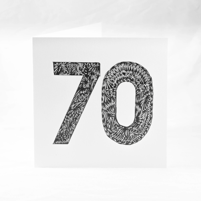 70th  Greeting Card