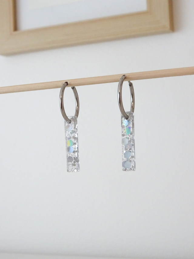 Mini lingot : Paillettes argents à reflets