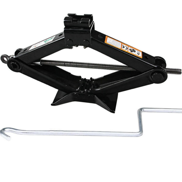 2 Tonne Rustproof Scissor Lift Jack with Speed Chromed Crank Handle Solid Steel for Vauxhall/Corsa/Astra/Zafira/Insignia/Meriva/Audi A3 A4 A5 Q3 Cars