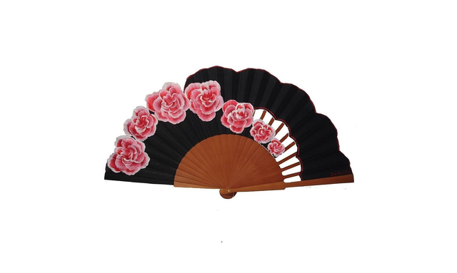 Broche Éventail Roses