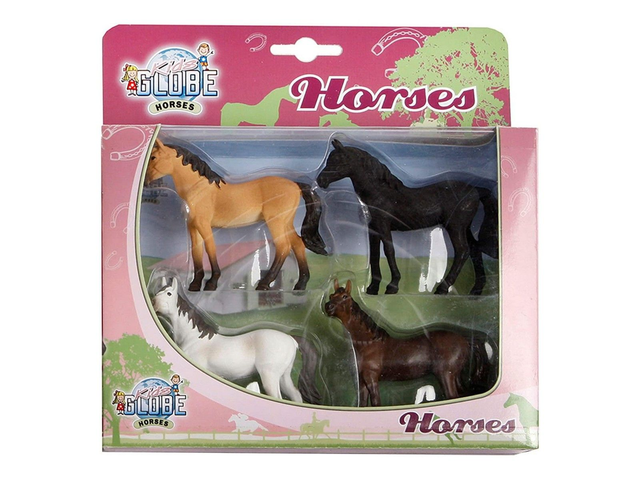 assortiment 4 chevaux Kids globe 640085 1/32