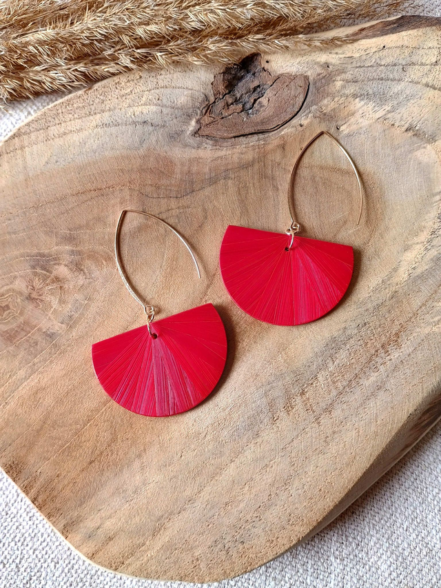 Boucles d'oreilles DEMI-LUNE Éventail