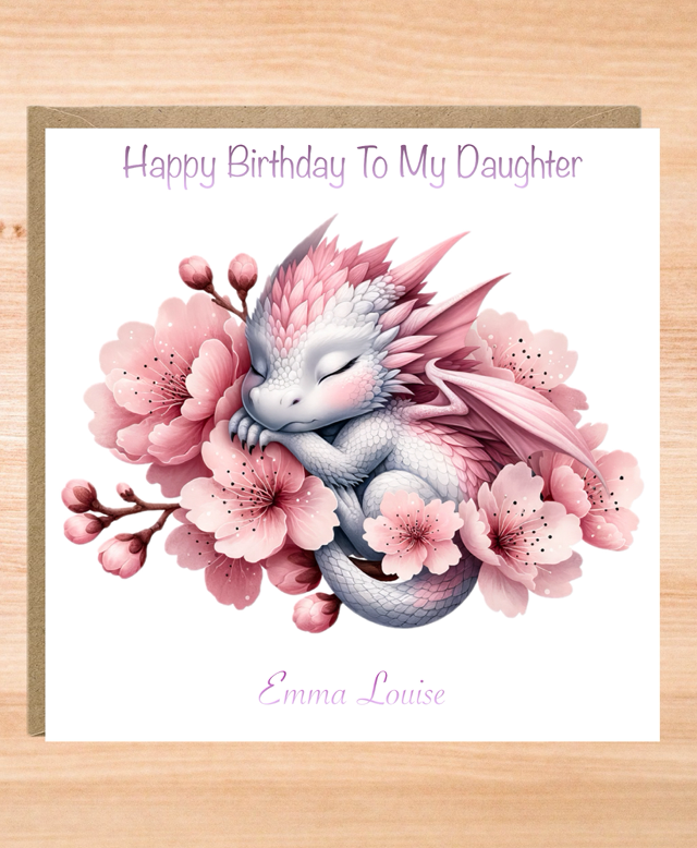 Personalised Dragon Birthday Card