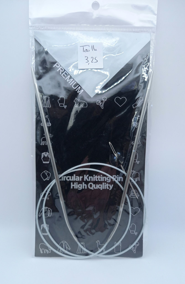 Aiguilles circulaires taille 03.25