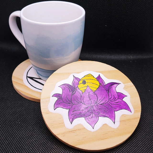 Dessous de verre en bois &quot;Lothive&quot;