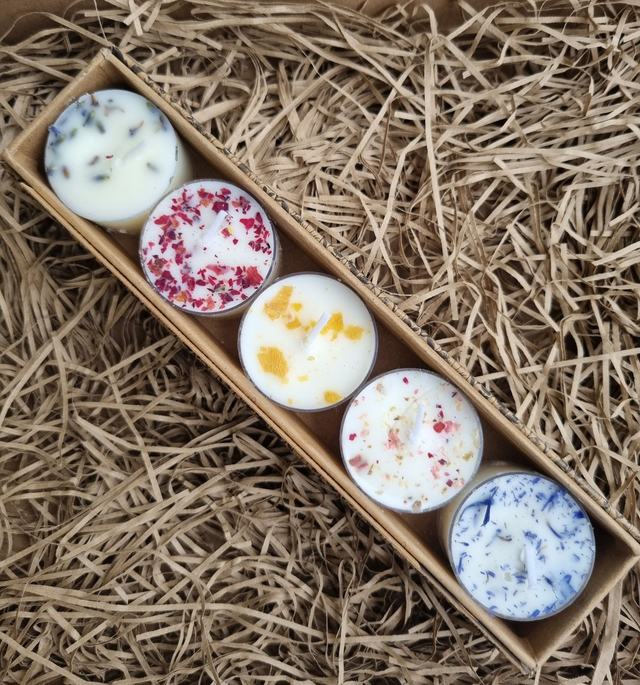 Aromatherapy Tea lights with Essential Oils Gift Box - Irish handcrafted 