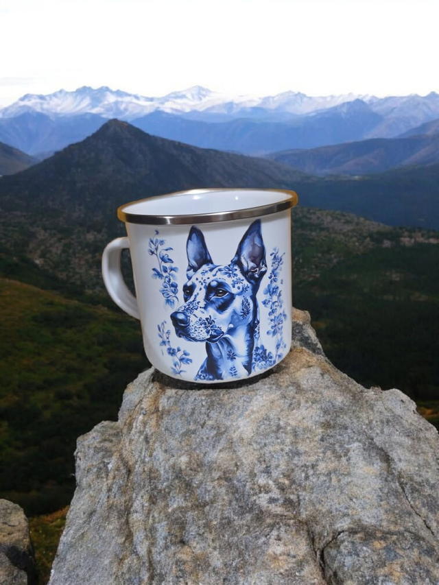 Mug émail &quot; Fière jusqu&#039;aux Patounes &quot;