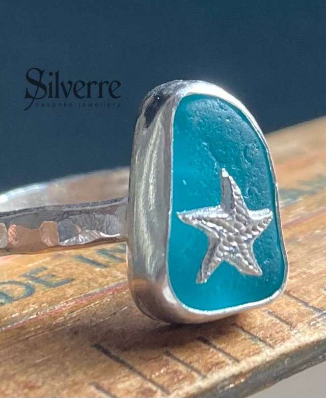 Starfish Sea Glass Ring