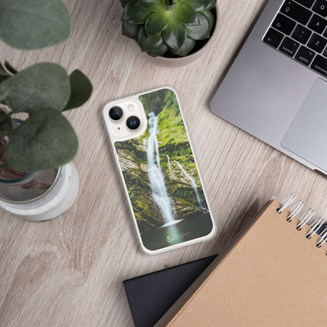 Cover iPhone in silicone waterfall nature 02