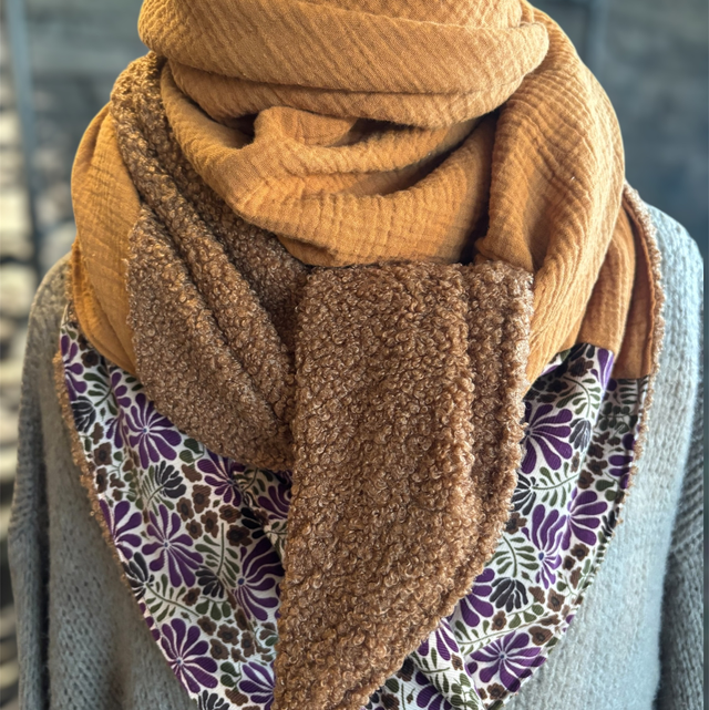 ÉCHARPE DOUCEUR D’OR – Collection Jardin Secret 