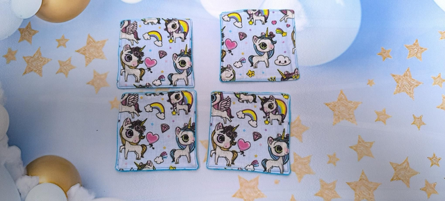 lingettes (x4) licornes