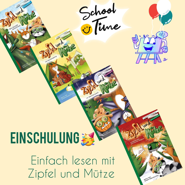 Erstleserpaket Zipfel und Mütze Bd.1-4 mit Goldmedaille 