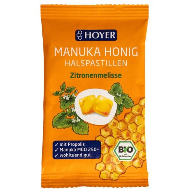 Manuka Honig Halspastillen Zitronenmelisse 30g Tüte