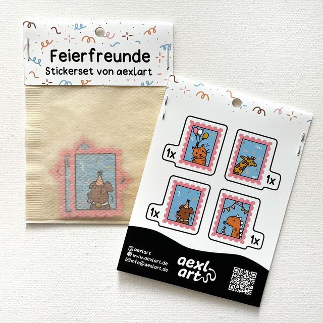 Stickerset Feierfreunde
