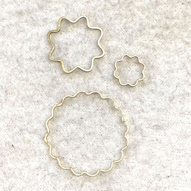 Ripple Shaped Brass Rings