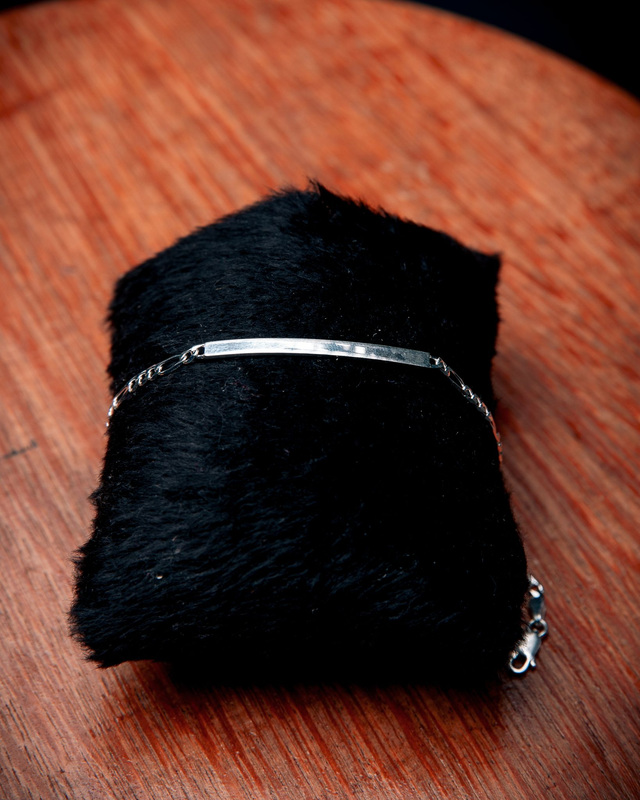 Pulseira prata 3X1 chapa