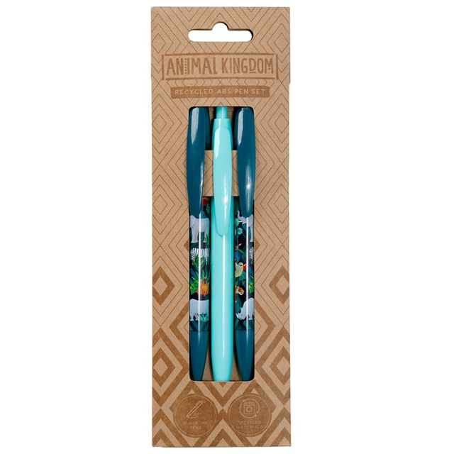 Animal Kingdom Recycled ABS (RABS) Pen Set of 3