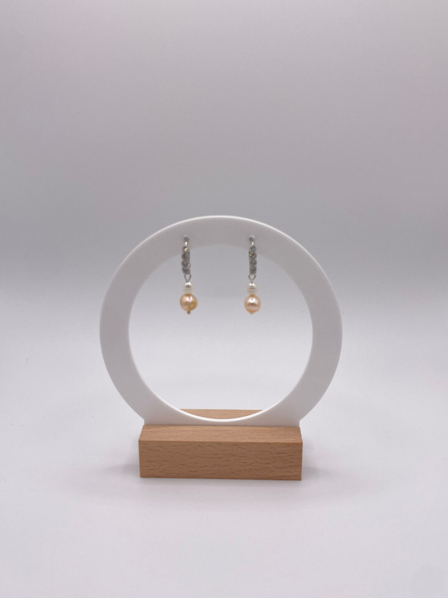 MORNING DROP – Süßwasserperlen an Zirkonia-Hoops