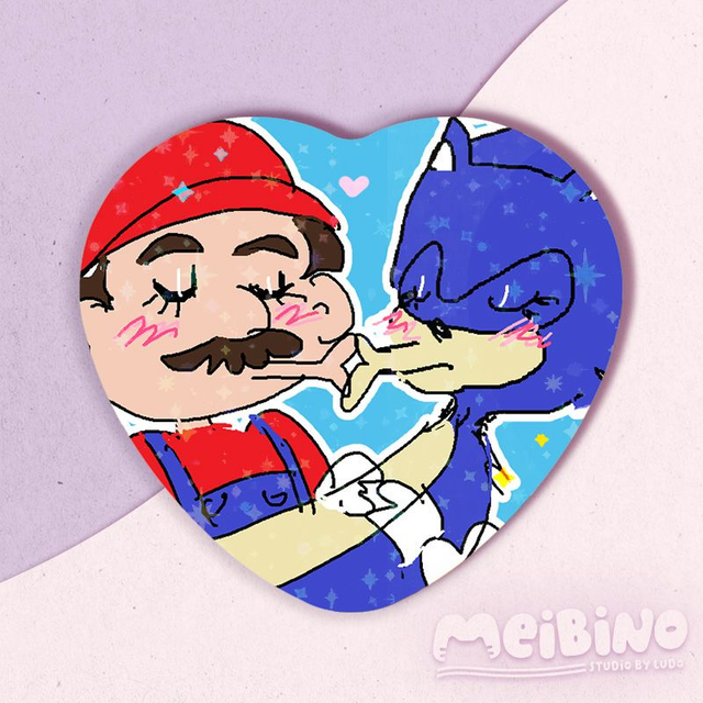 mario x sonic kissu 
